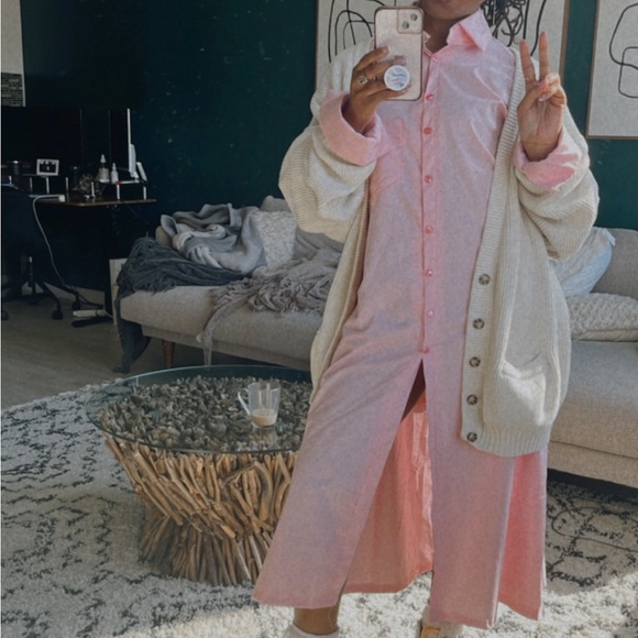 Custom, handmade, long sleeve (open sleeve) shirt dress size 4-6 - Picture 3 of 6